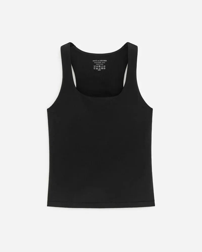 Arket Tanktop Mit Karree-Ausschnitt -Schwarz Schwarz