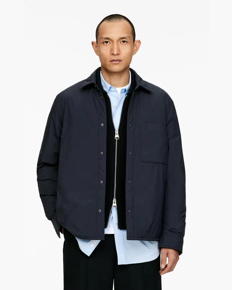 Arket Leicht Gefüttertes Overshirt -Blau Blau