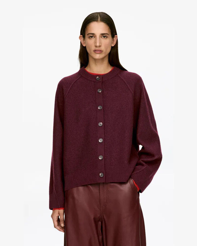Arket Strickjacke Aus Wollwalk -Rot Rot