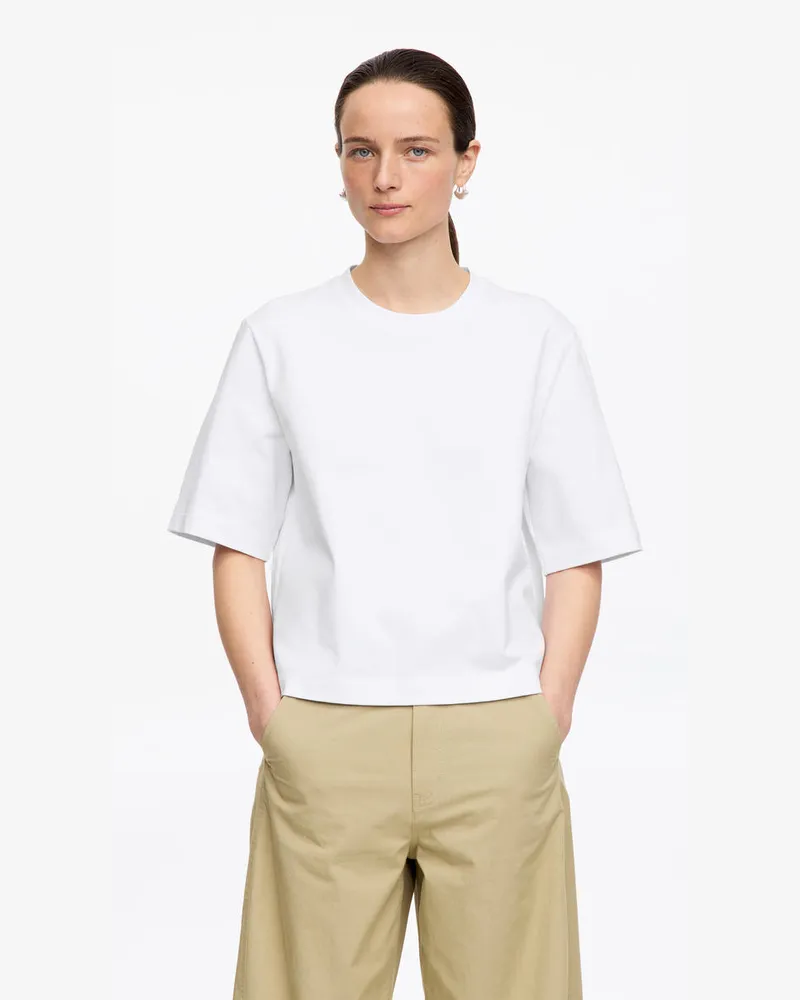 Arket ALBA Kastiges T-Shirt -Weiß Weiß