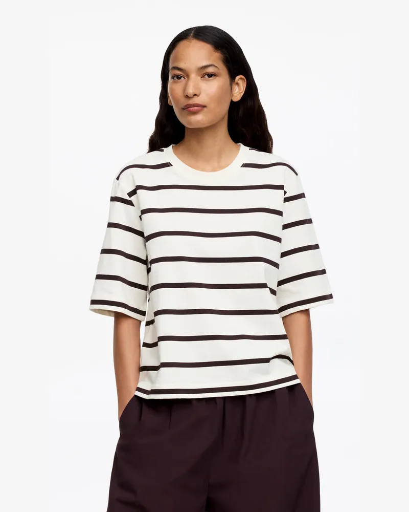 Arket ALBA Kastiges T-Shirt -Weiß Weiß