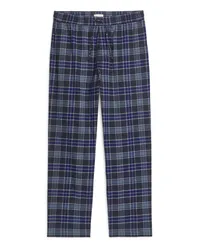 Arket Pyjamahose aus Flanell Blau