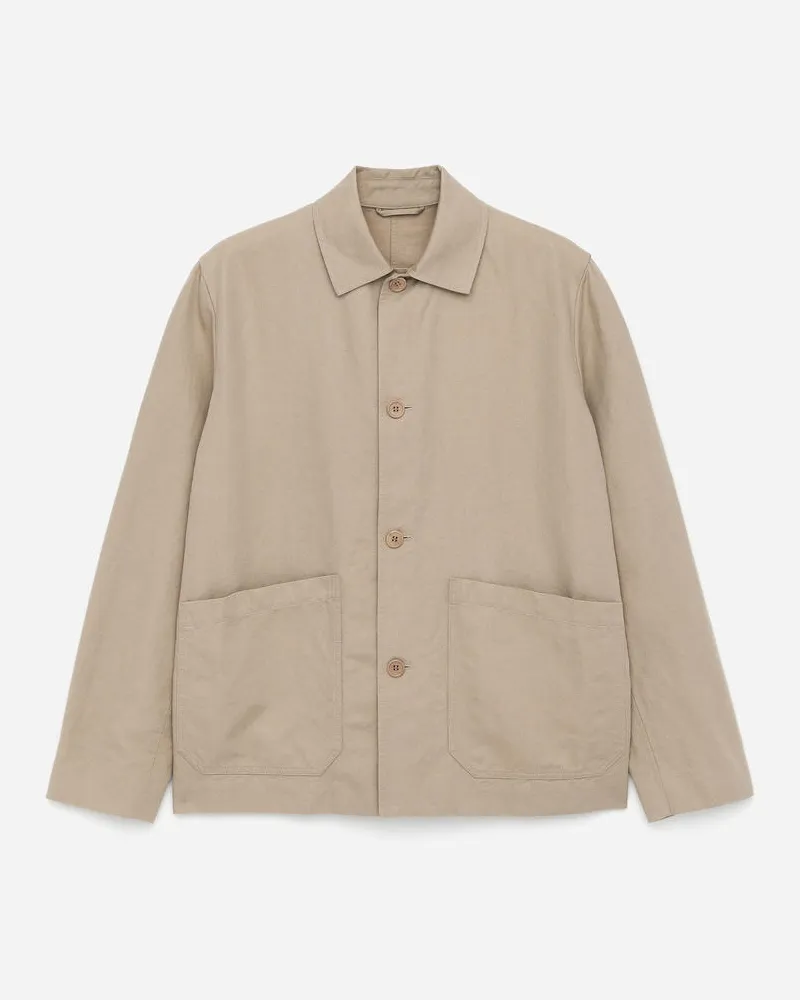Arket Jacke Aus Leinen Und Baumwolle - Beige Beige