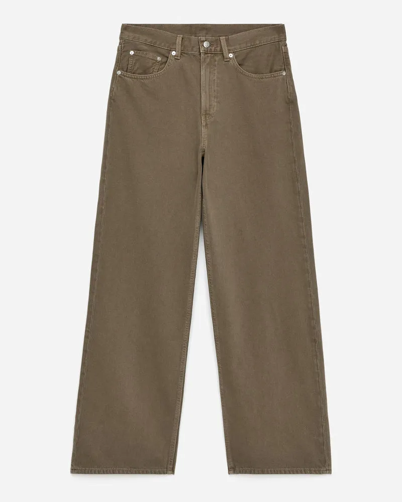 Arket CORAL Wide Jeans -Grün Grün