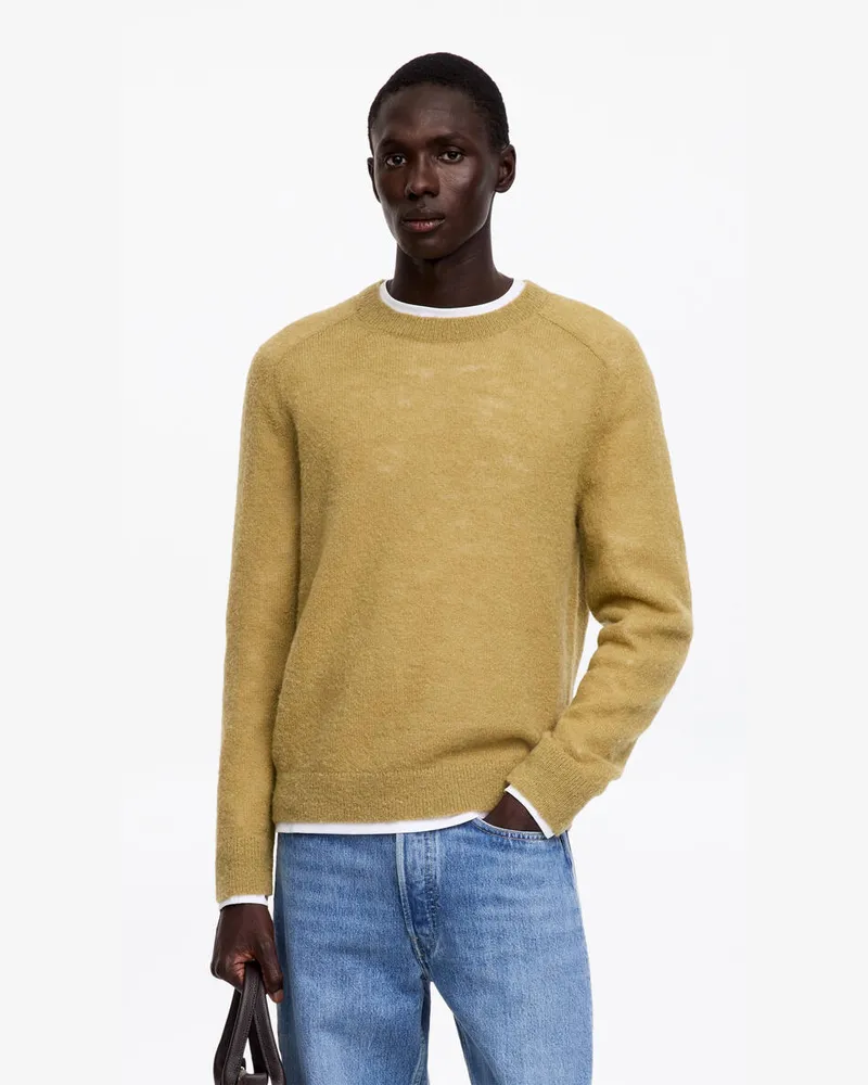 Arket Gebürsteter Wollpullover -Gelb Gelb