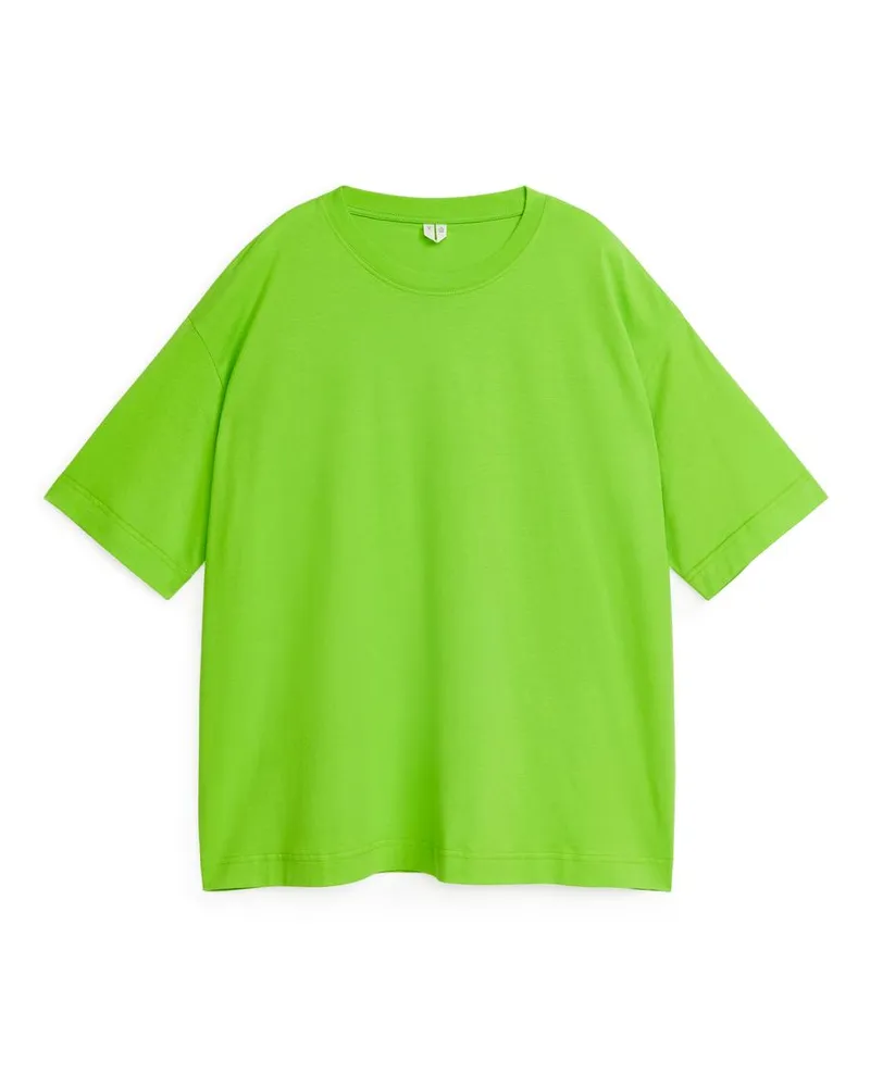 Arket Shiro Lockeres T-Shirt - Grün Leuchtendes