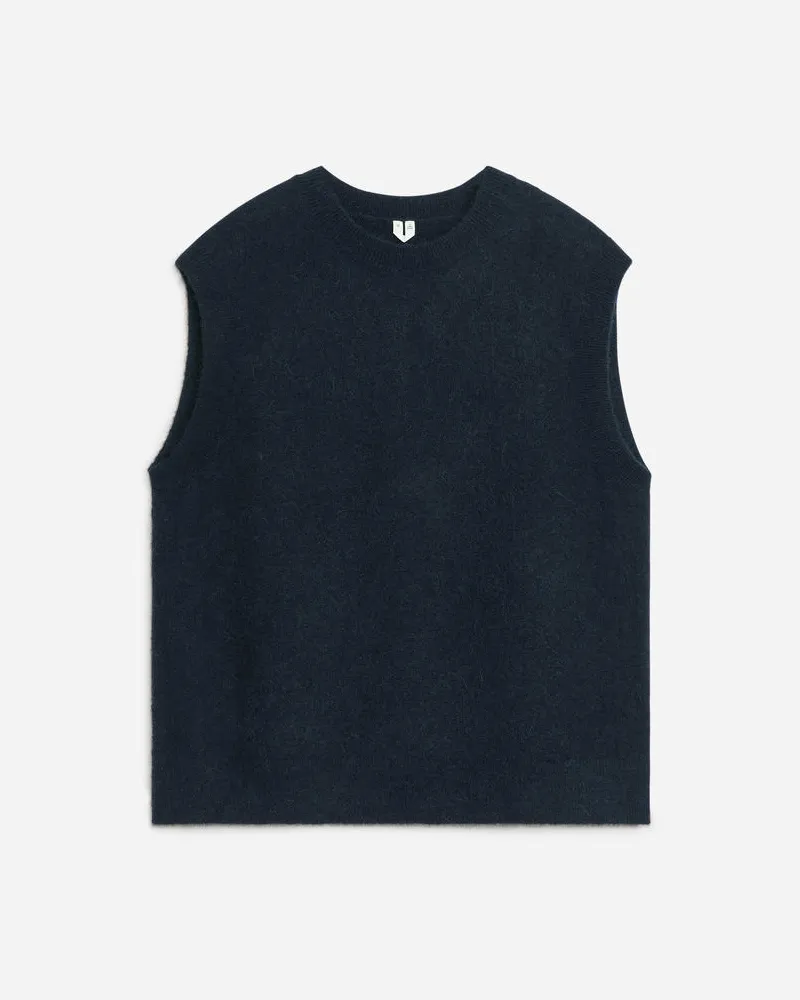 Arket Pullunder Aus Alpakawolle Und Wolle - Blau Dunkelblau