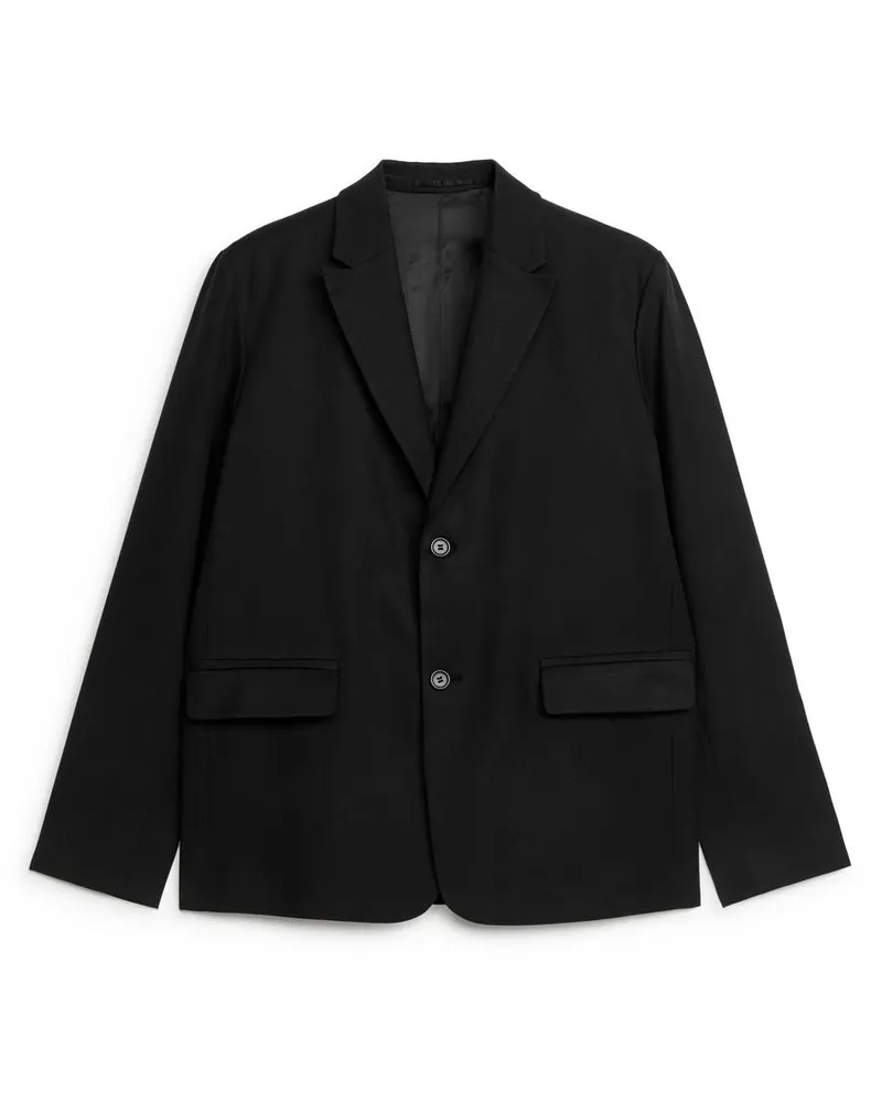 Arket Modern Geschnittener Blazer - Schwarz Schwarz