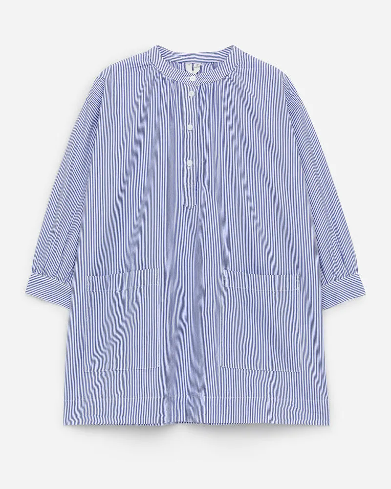Arket Kleid Mit Raffung -Blau Blau