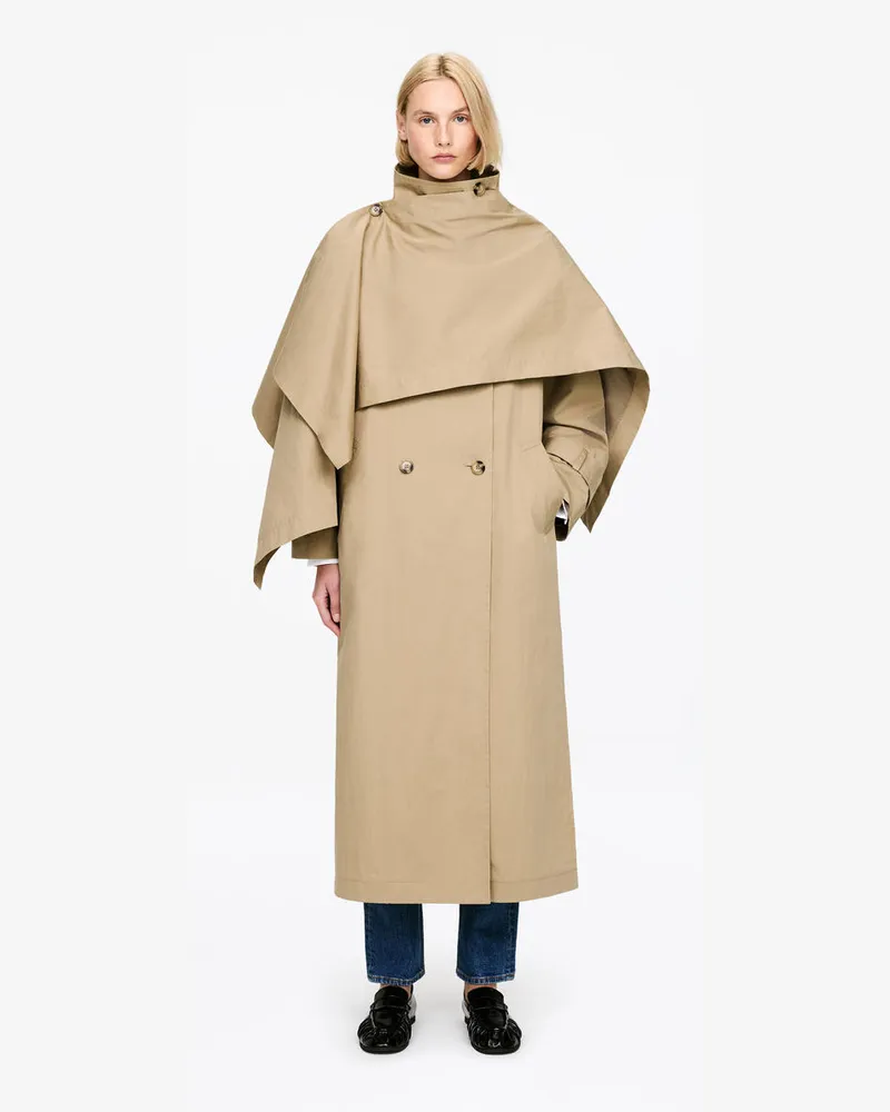 Arket Trenchcoat Mit Tuch -Beige Beige