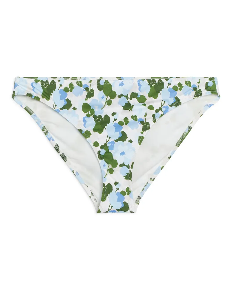 Arket Bikinihose Mit Niedrigem Bund - Blau|Grün|Mehrfarbig|Weiß Weiß