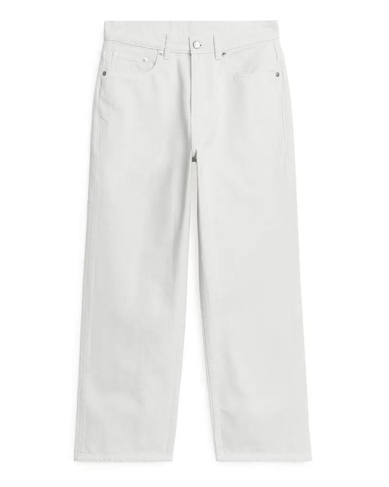 Arket Rose Cropped Straight Jeans - Weiß Weiß