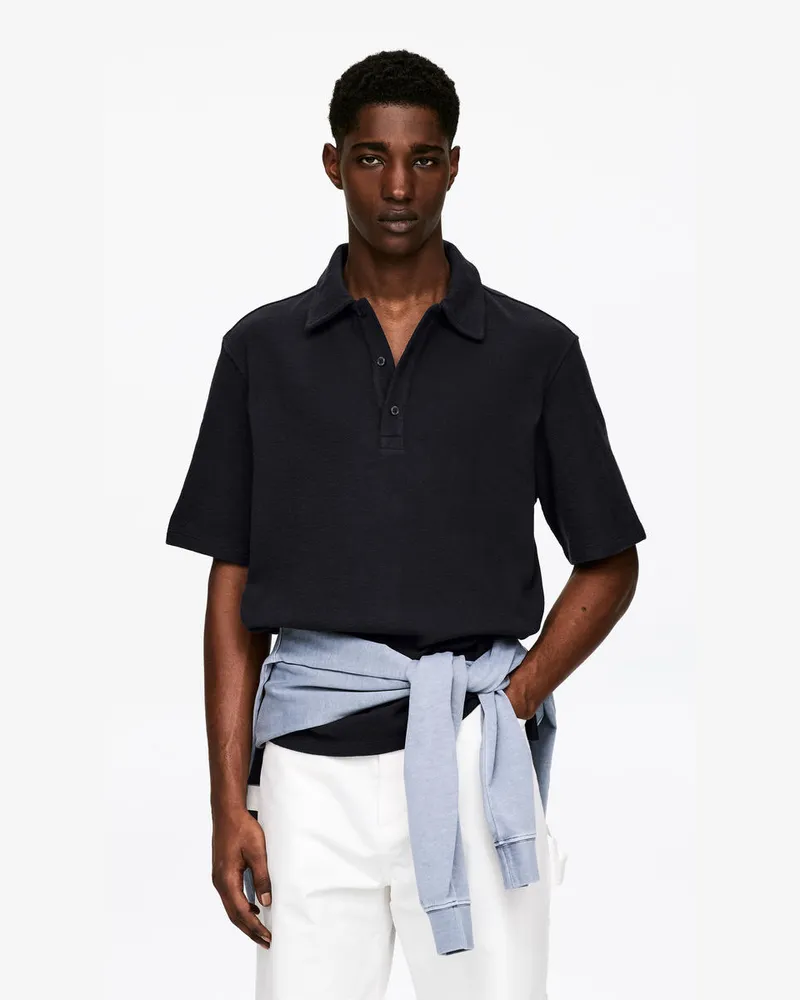 Arket Kurzärmliges Polohemd -Blau Blau