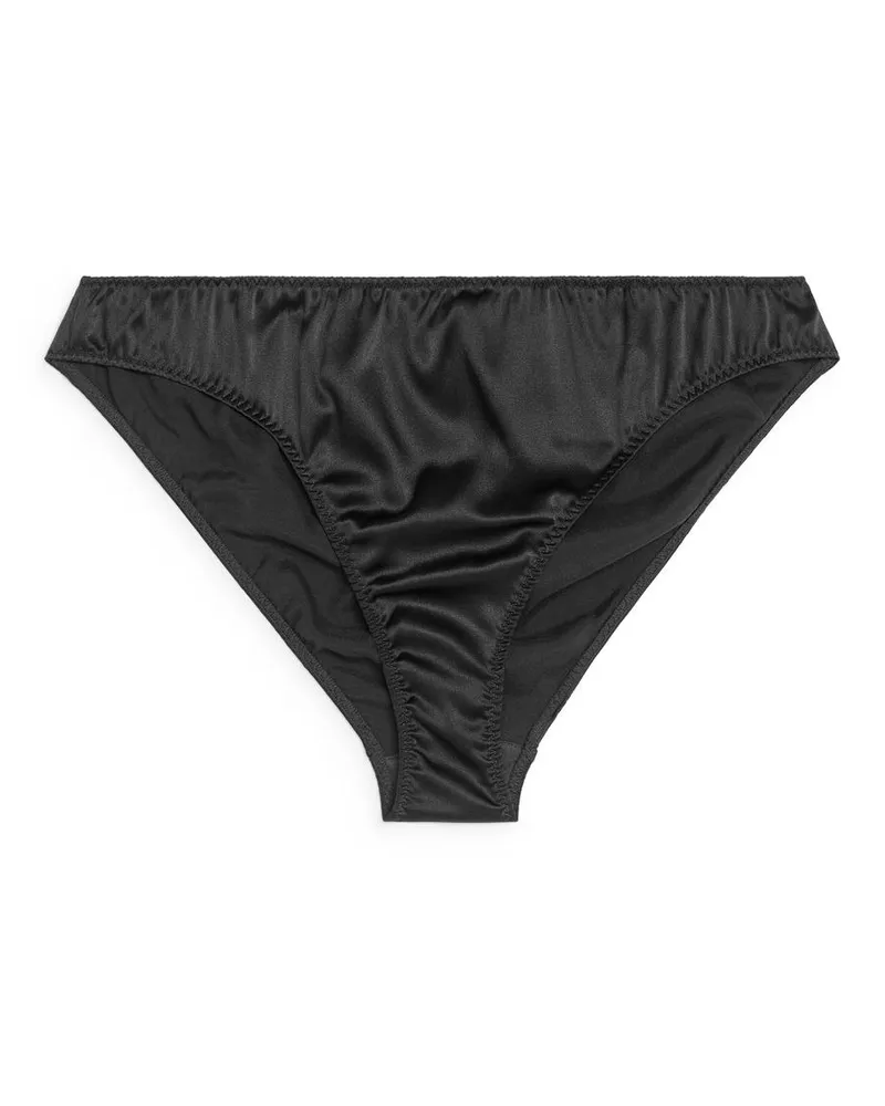 Arket Slip Aus Seide - Schwarz Dunkelgrau