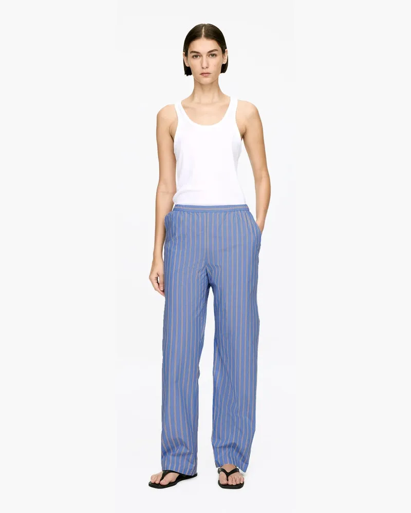 Arket Pyjamahose Aus Baumwolle -Blau Blau