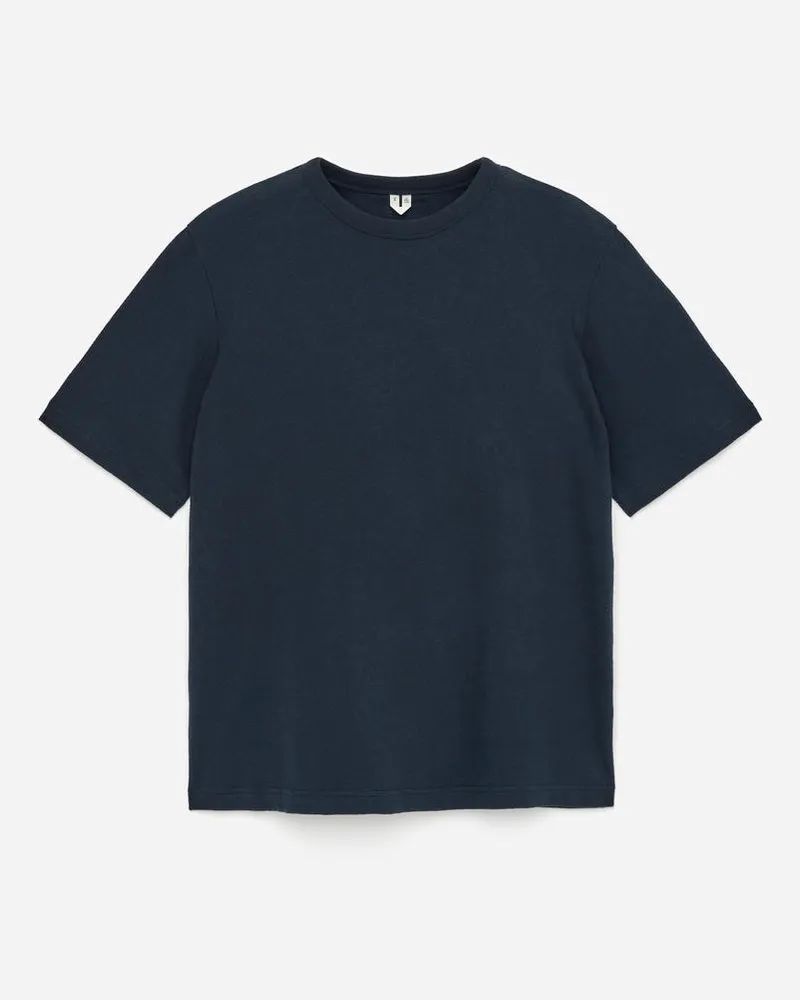 Arket Lockeres Bouclé-T-Shirt -Blau Blau