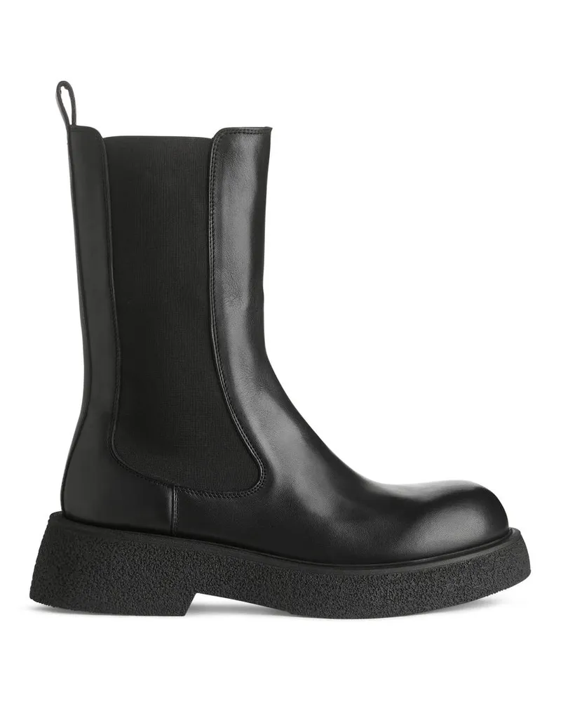 Arket Hoher Chelsea Boot - Schwarz Schwarz