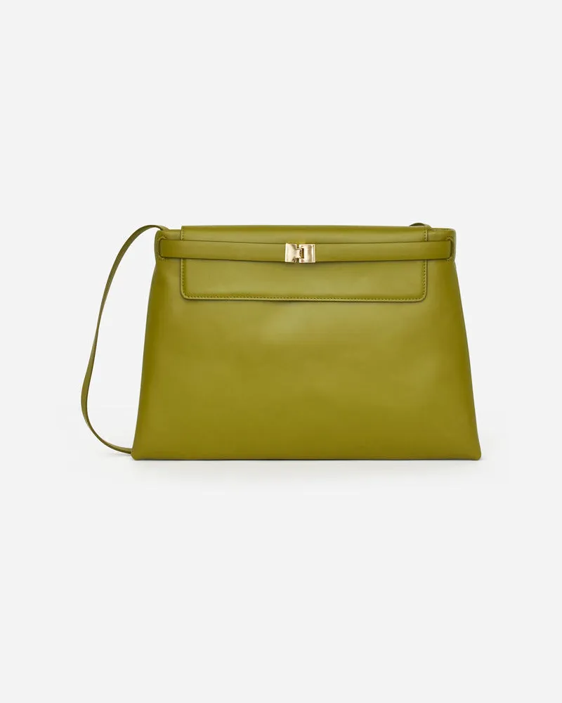 Arket Schultertasche Aus Leder - Grün Grün