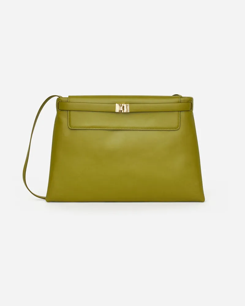 Arket Schultertasche Aus Leder -Grün Grün