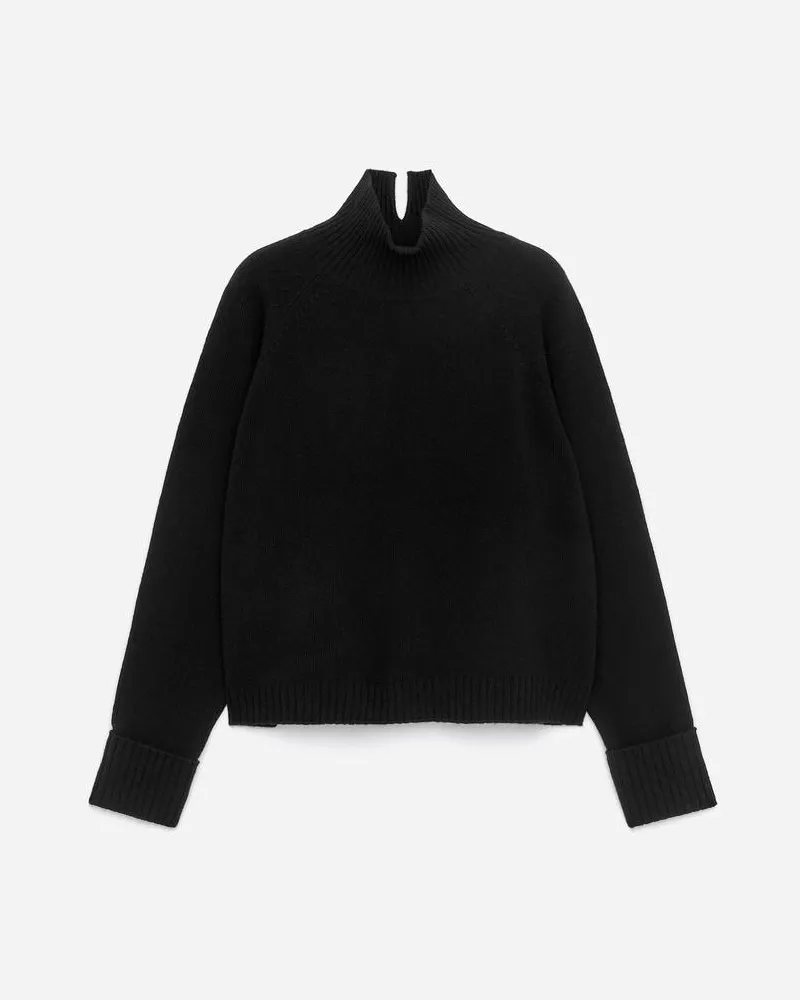 Arket Wollpullover Mit Rollkragen -Schwarz Schwarz