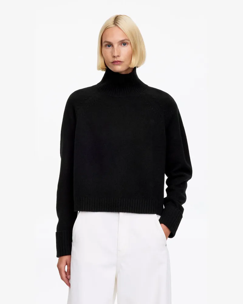 Arket Wollpullover Mit Rollkragen -Schwarz Schwarz