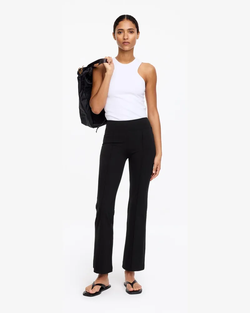 Arket Cropped-Leggings -Schwarz Schwarz