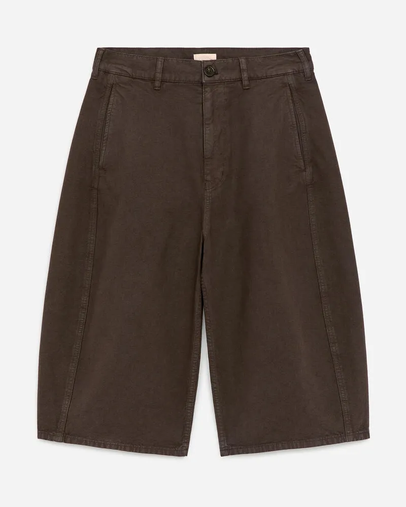 Arket Canvas-Shorts Mit Barrel-Leg -Braun Braun