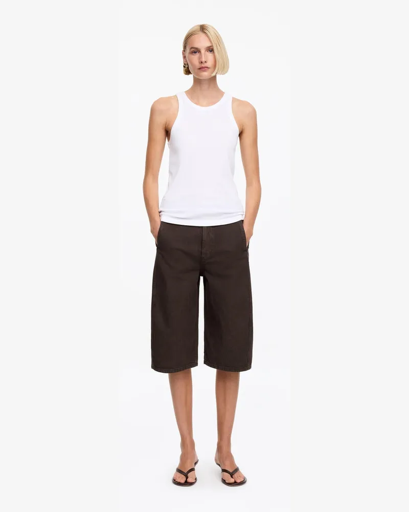 Arket Canvas-Shorts Mit Barrel-Leg -Braun Braun