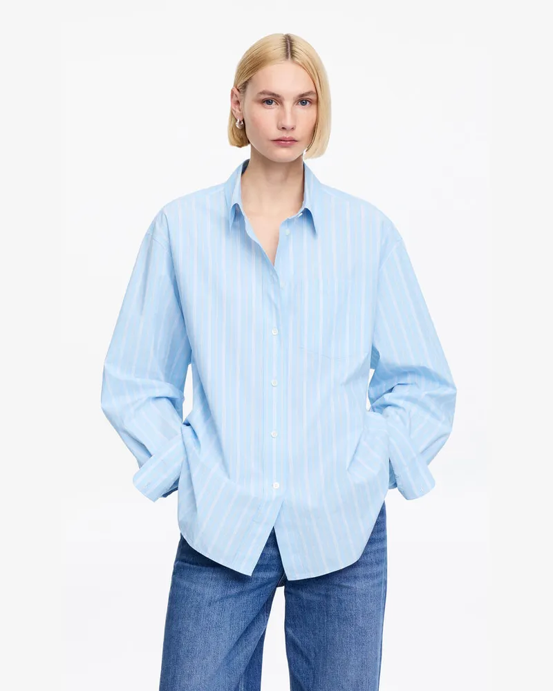 Arket Baumwollhemd -Blau Blau