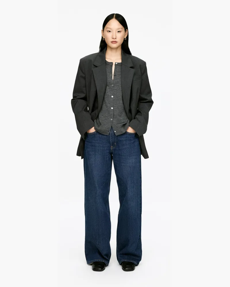 Arket CLOUD Loose Jeans Mit Weitem Bein -Blau Blau