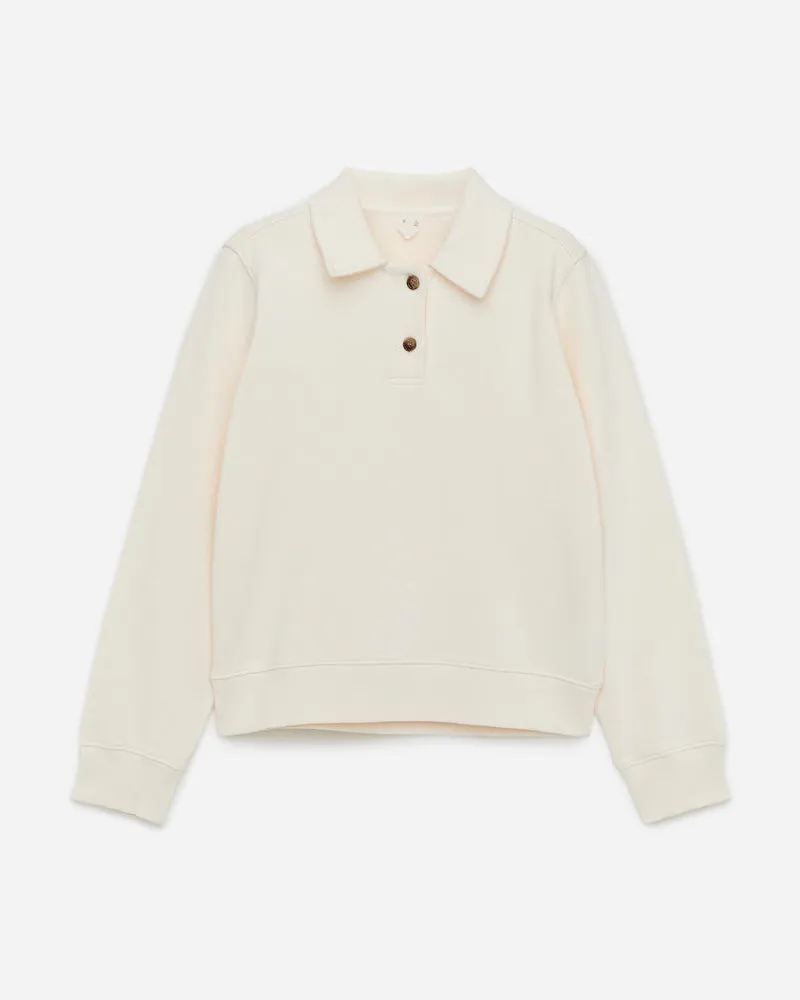 Arket Poloshirt Aus Frottee - Weiß Cremeweiß