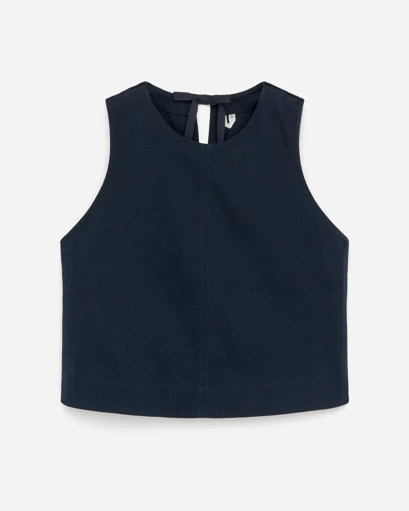 Arket Weste Mit Bindedetail -Blau Blau