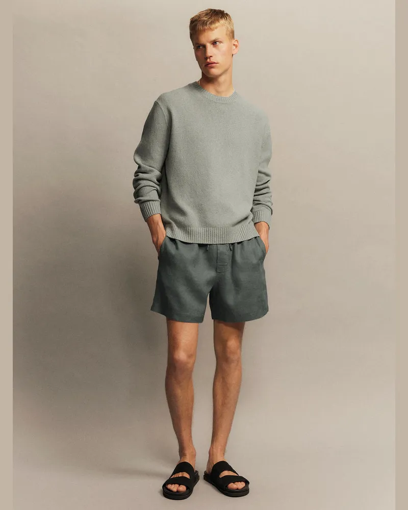 Arket Leinen-Shorts -Grün Grün