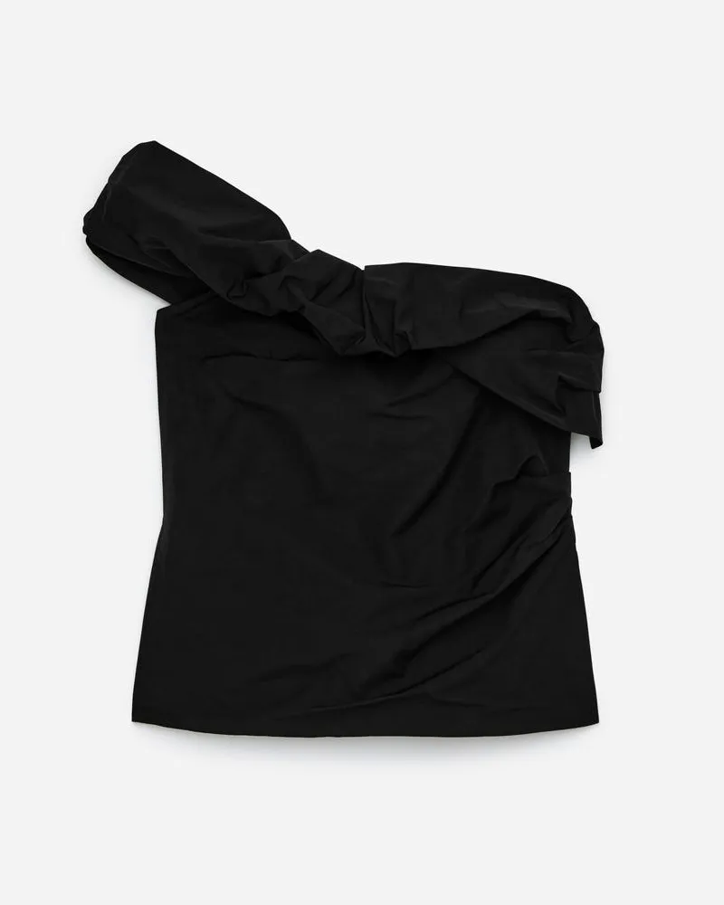 Arket One-Shoulder-Oberteil -Schwarz Schwarz