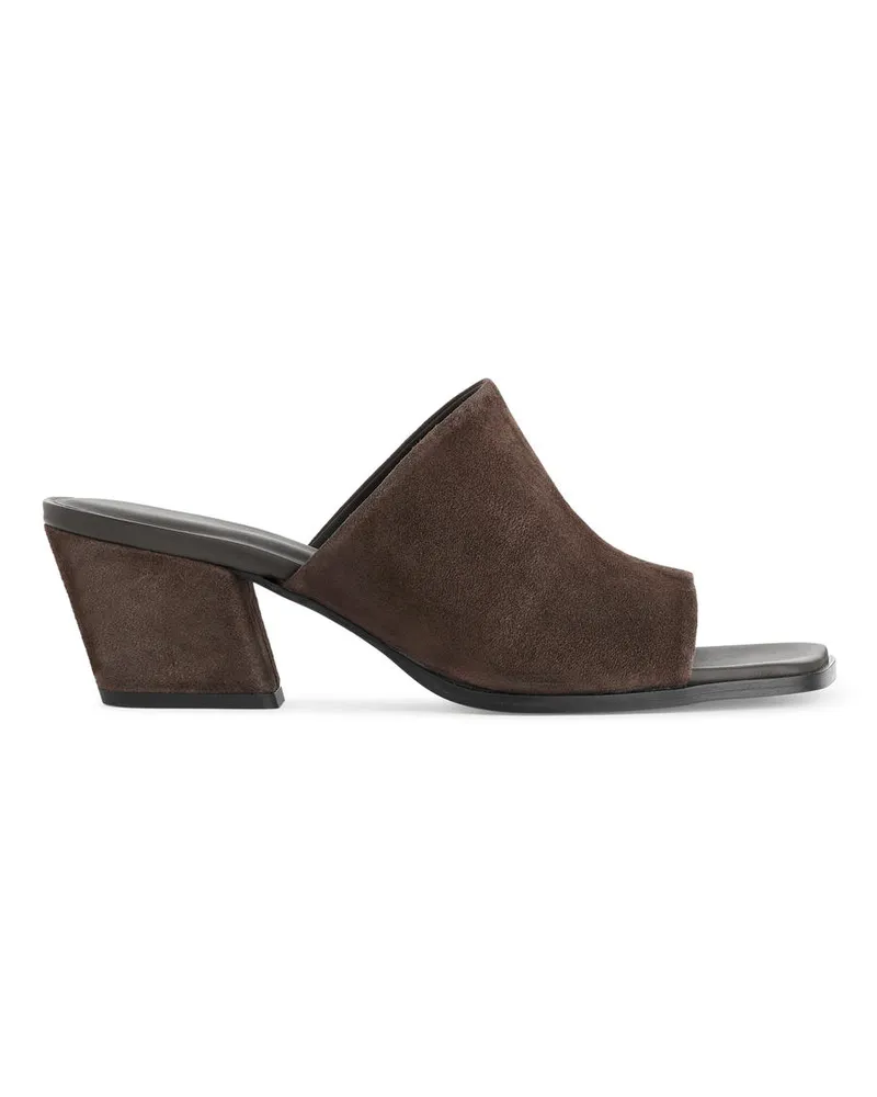 Arket Wildleder-Sandalen Mit Mittlerem Absatz - Braun Braun