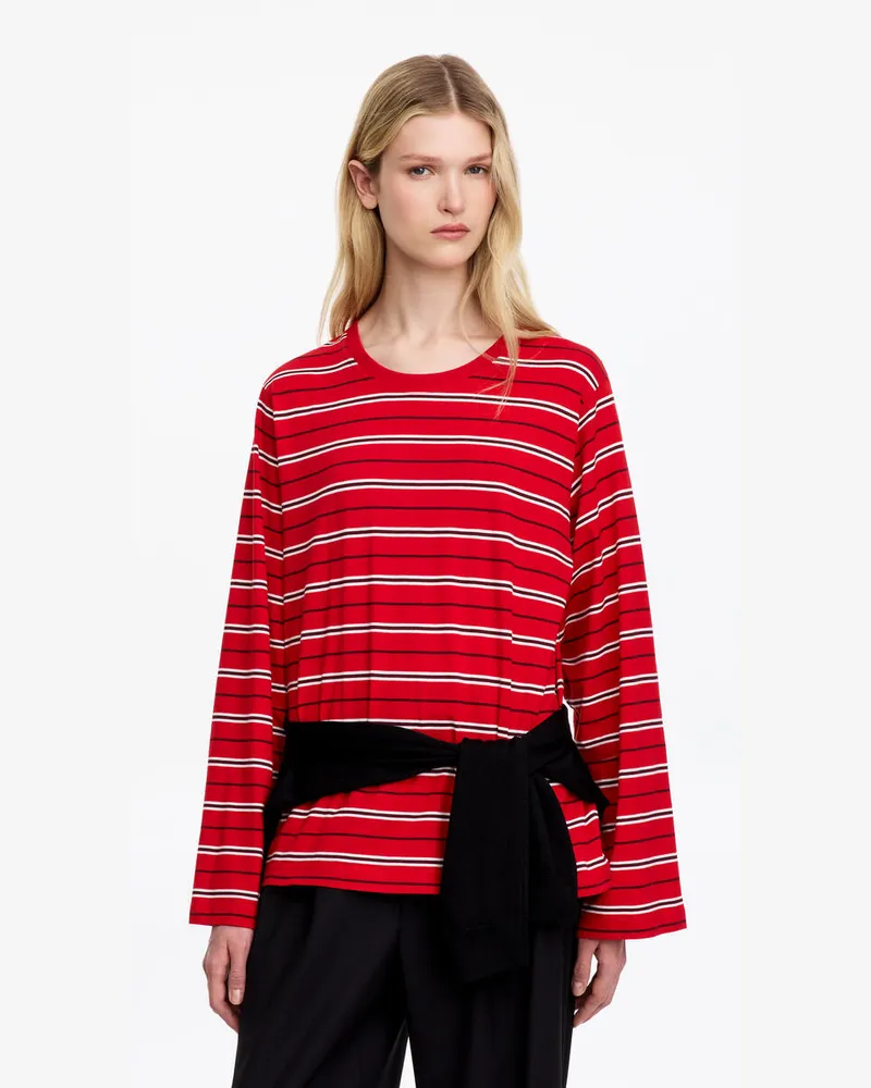 Arket Langarmshirt Mit Streifen -Rot Rot