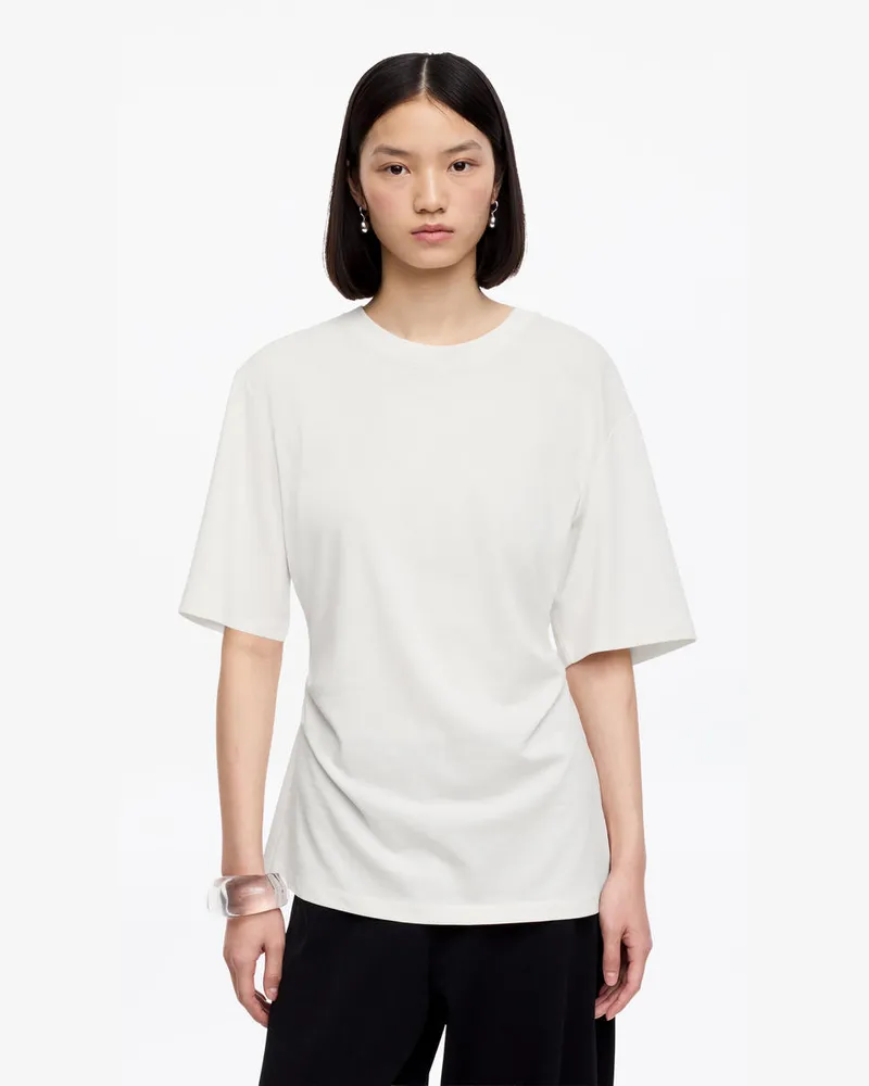 Arket Drapiertes T-Shirt -Weiß Weiß