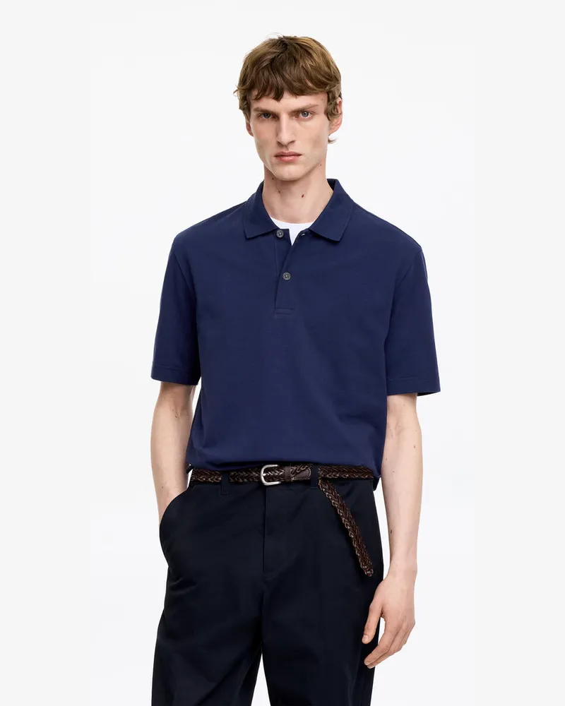 Arket Pikee-Poloshirt -Blau Blau