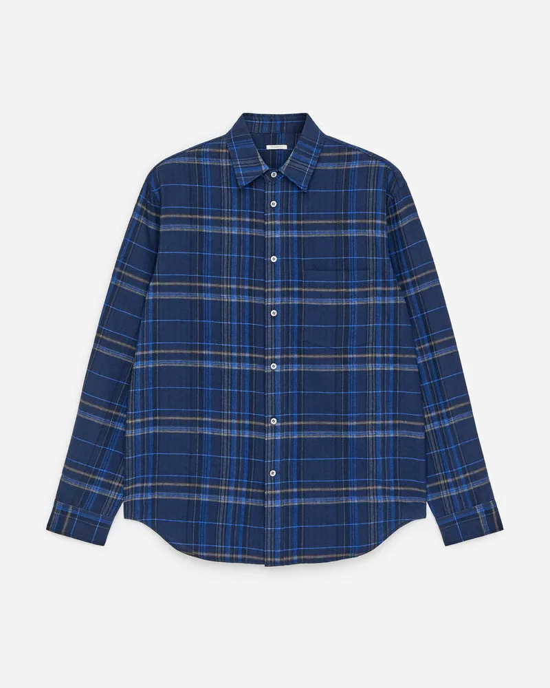 Arket Lockeres Flanellhemd -Blau Blau