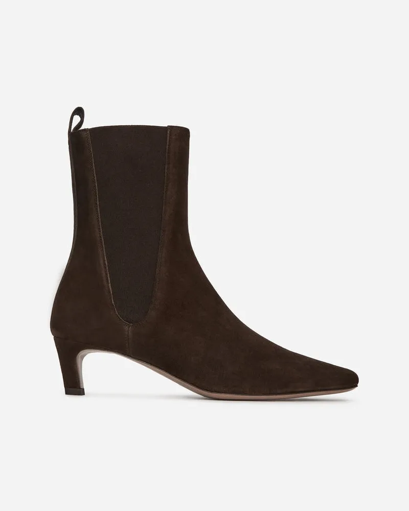 Arket Stiefelette Aus Veloursleder -Braun Braun