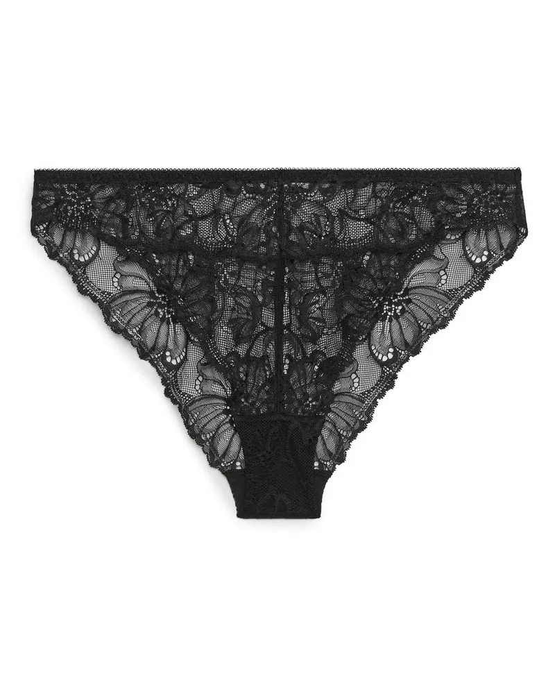 Arket Slip Aus Spitze - Schwarz Schwarz