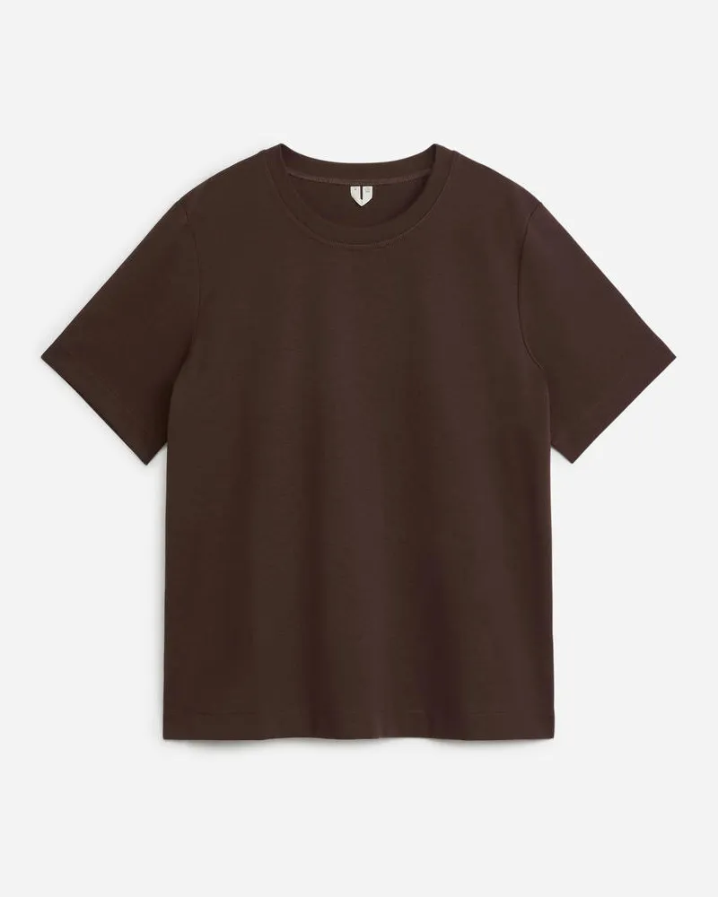 Arket PEARL Schweres T-Shirt -Braun Braun