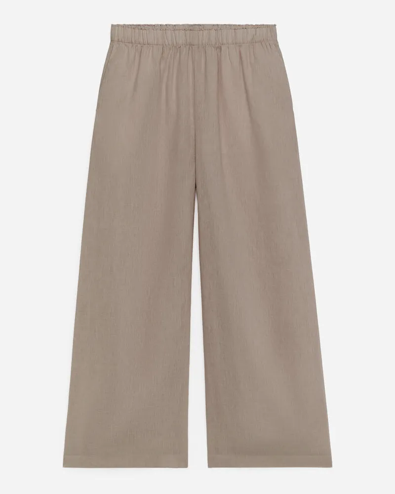 Arket Weite Leinenhose -Beige Beige