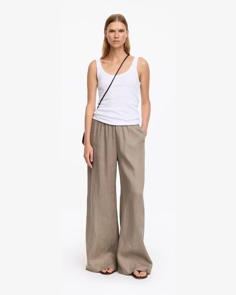 Arket Weite Leinenhose -Beige Beige
