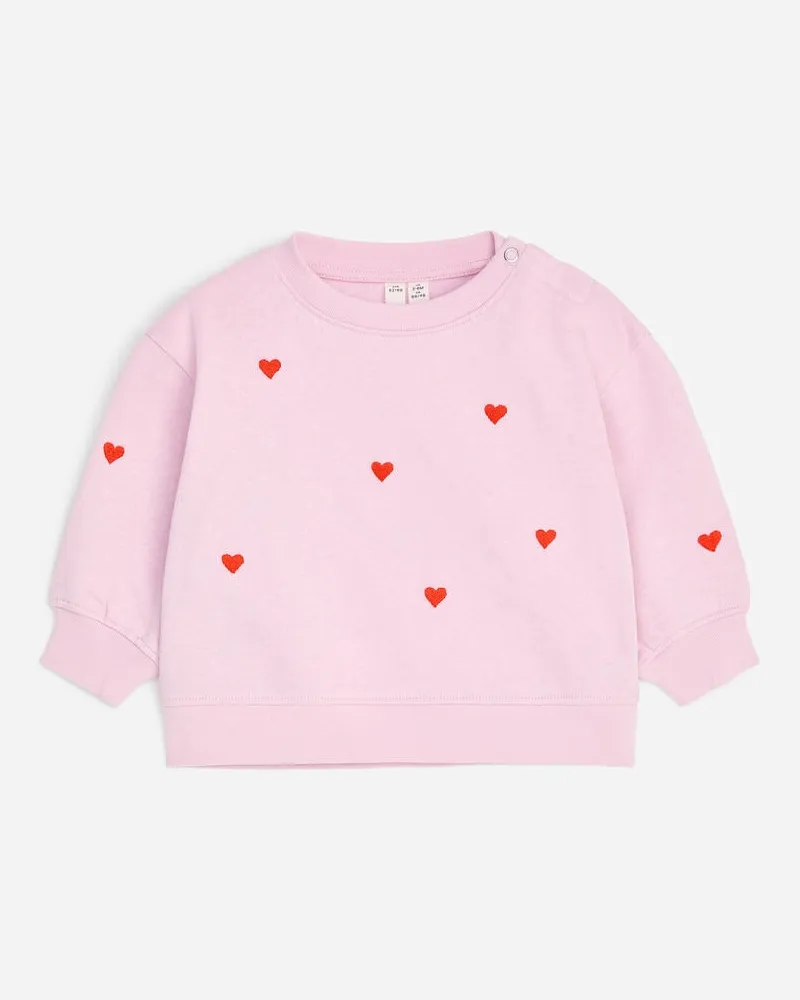 Arket Baumwoll-Sweatshirt Mit Stickerei -Rosa Rosa