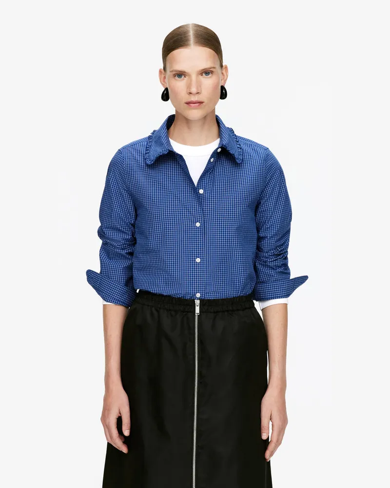Arket Rüschenbluse -Blau Blau