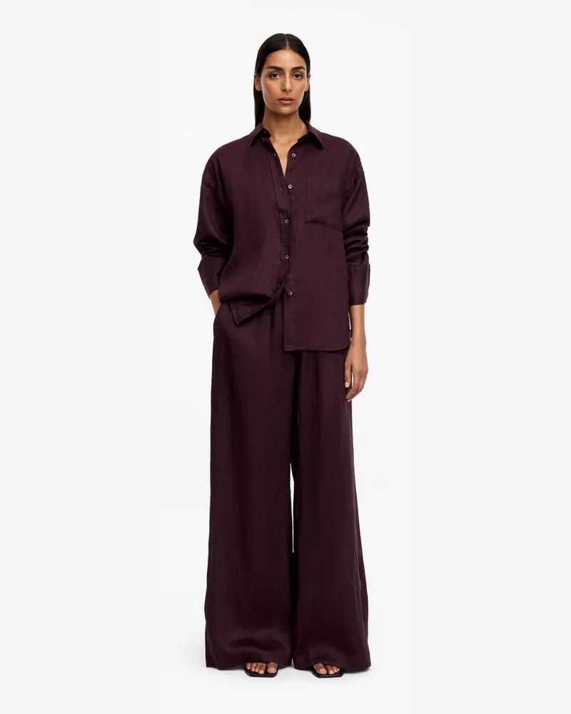 Arket Weite Leinenhose -Lila Lila