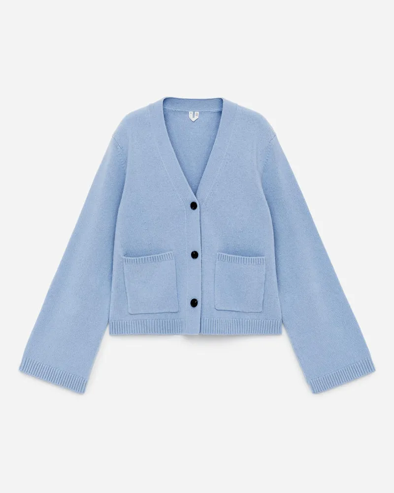 Arket Strickjacke Aus Wolle - Blau Blau