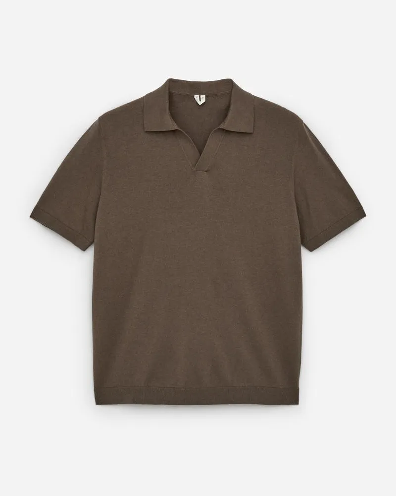 Arket Poloshirt Aus Baumwoll-Leinen -Beige Beige