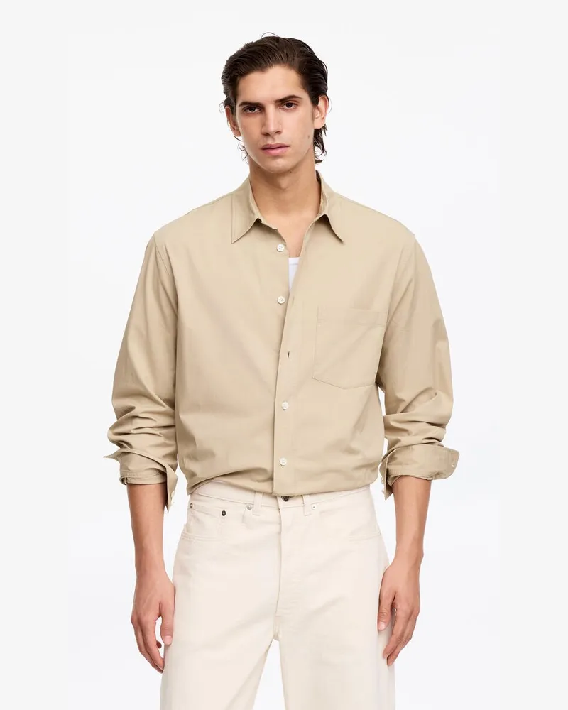 Arket Lockeres Hemd Aus Baumwolltwill -Beige Beige
